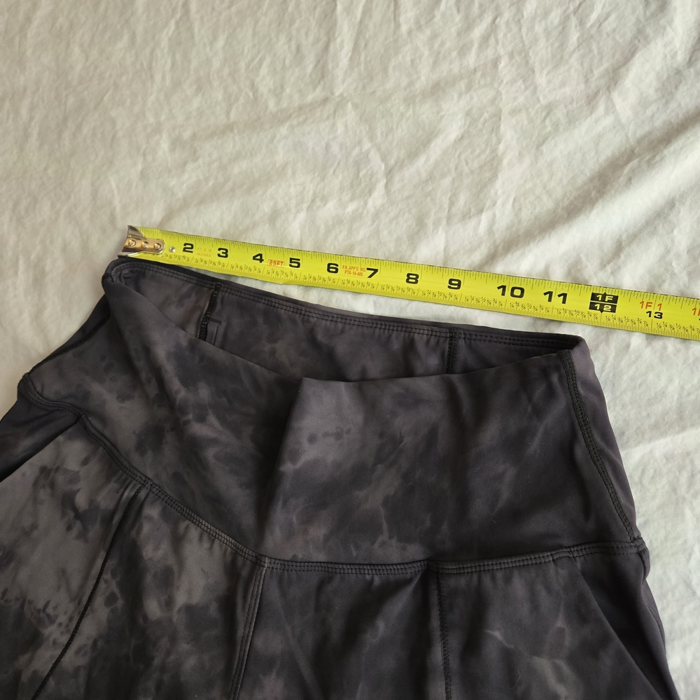 Oalka Charcoal Grey Marble Tie Dye Women's Capri Joggers EB2 - Picture 3 of 7